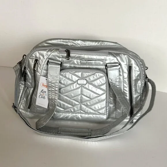 Lug Propeller 2 Overnight Travel Bag Metallic Silver Overnight/Weekender Bag - Picture 7 of 16